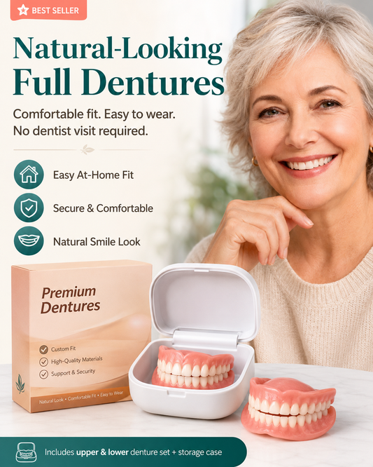 Ends Today: 50% OFF! ⏰ KLENIMORE™ Custom-Fit Smile Support Set — Strong Hold & Natural Look 🦷