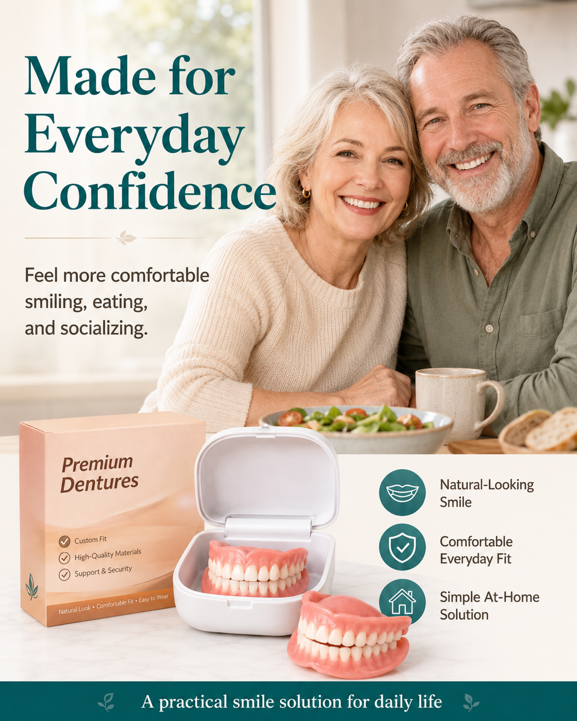 FDA-certified complete dentures (USA)