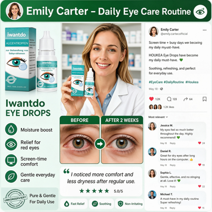 Clearer VisionStarts Here -Relieve Blurry Eyes with Soothing, Nourishing Drops-Huihui